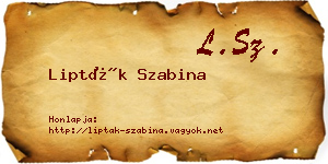 Lipták Szabina névjegykártya