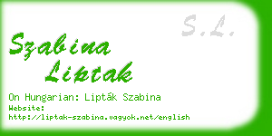 szabina liptak business card