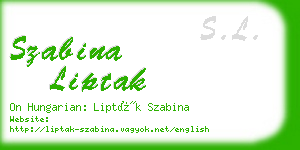 szabina liptak business card